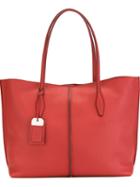Tod S Large Joy Tote, Women's, Red, Leather