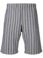 Coohem Summer Stripe Tailored Shorts - Grey