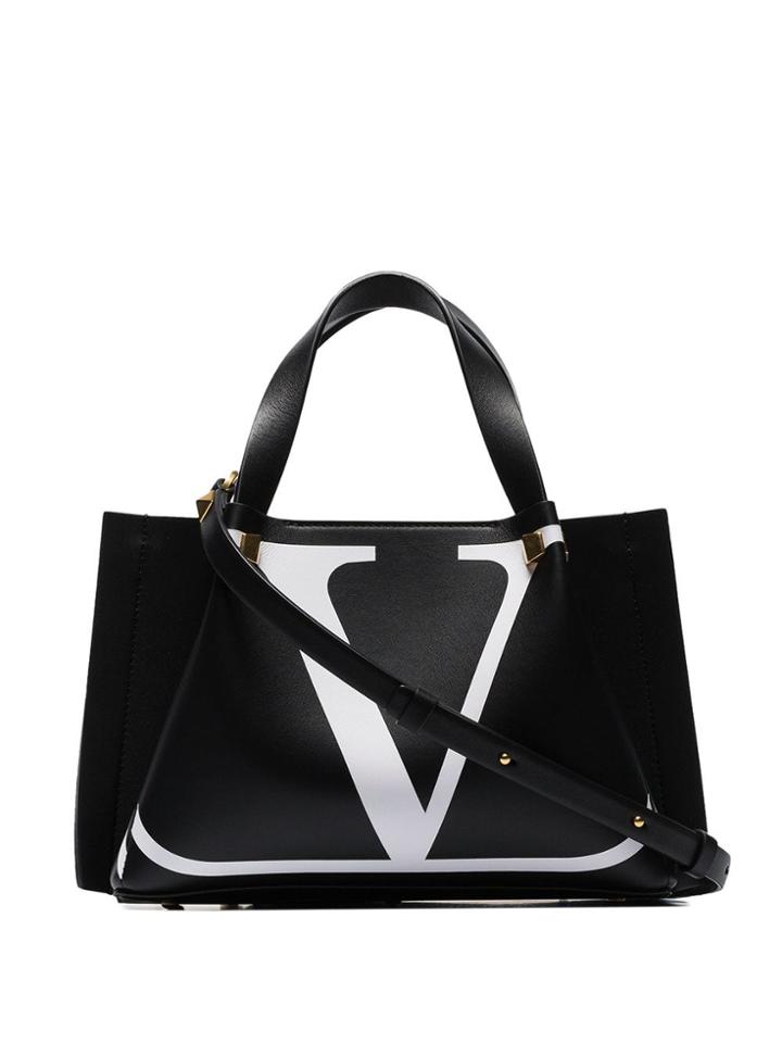 Valentino Garavani Black Escape Small Leather Tote
