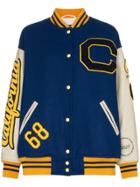 Calvin Klein 205w39nyc Contrast Patches Varsity Bomber Jacket - Blue