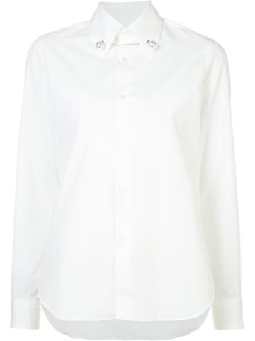 Noir, Le Lis - Embellished Collar Shirt - Women - Cotton - M, White, Cotton