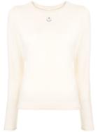 Tu Es Mon Trésor Power Button Sweater - White