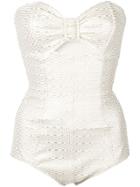 Lisa Marie Fernandez Buckle Detail One-piece - White