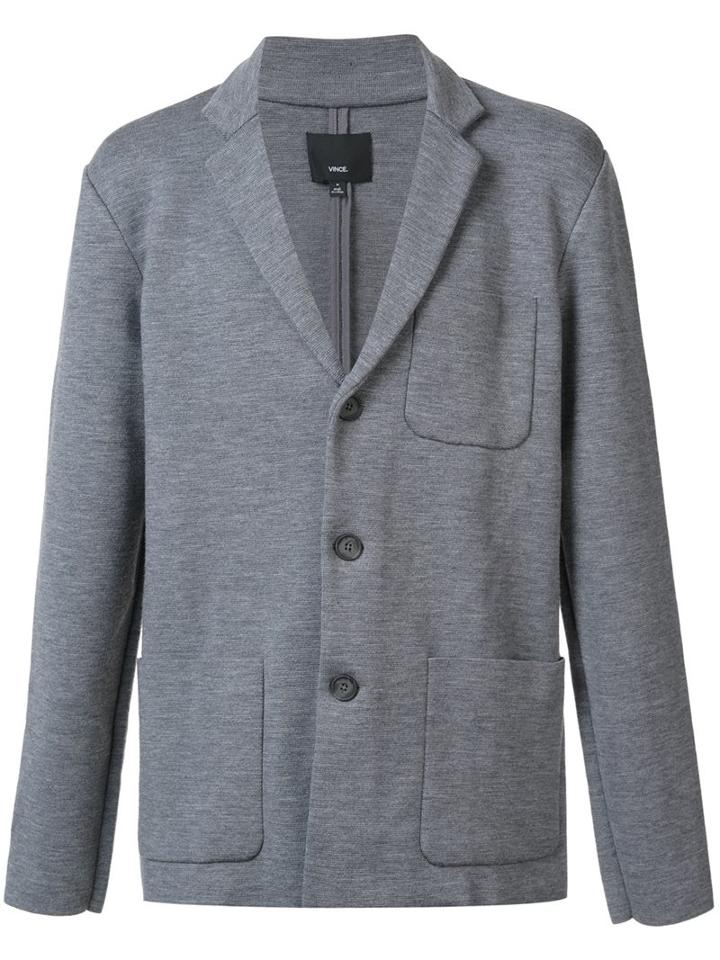 Vince Patch Pocket Cardigan, Men's, Size: Small, Grey, Nylon/spandex/elastane/wool