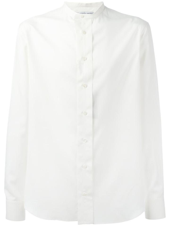 Alexander Mcqueen Band Collar Shirt, Men's, Size: 38, White, Silk
