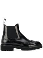 Doucal's Rome Patent Chelsea Boots - Black