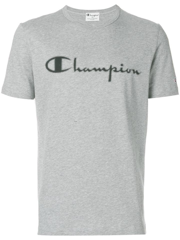 Champion Champion X Paolo Pecora Logo Print T-shirt - Grey