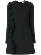 Msgm Ruffle Detail Dress - Black