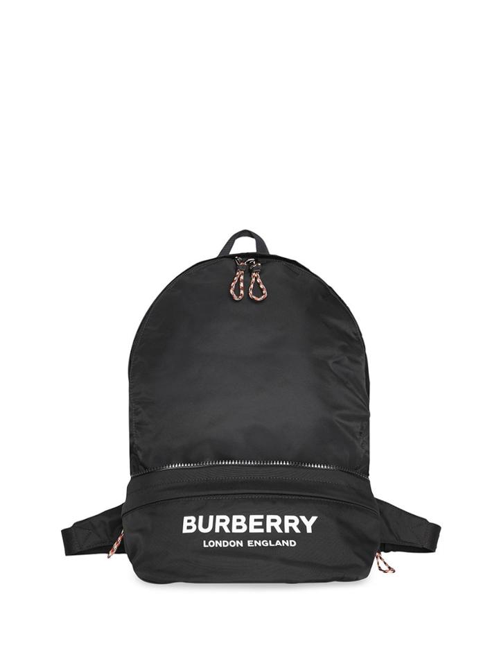 Burberry Logo Print Convertible Bum Bag - Black