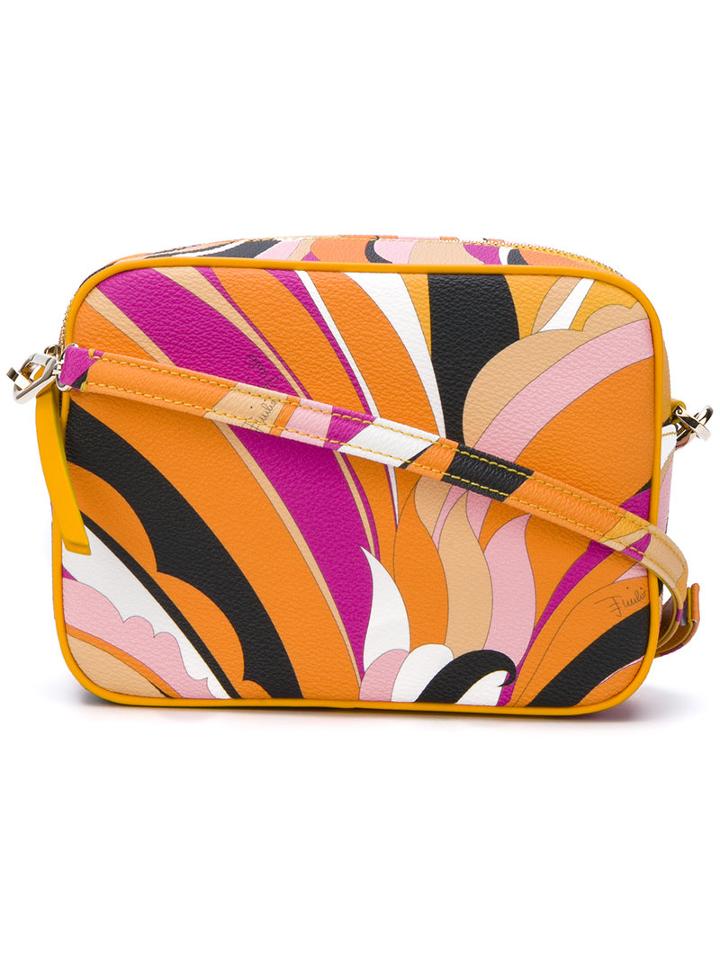 Emilio Pucci - Abstract Print Shoulder Bag - Women - Polyurethane - One Size, Polyurethane
