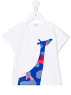 Il Gufo Giraffe Print T-shirt, Girl's, Size: 8 Yrs, White