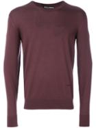 Dolce & Gabbana - Crew Neck Sweater - Men - Virgin Wool - 46, Pink/purple, Virgin Wool
