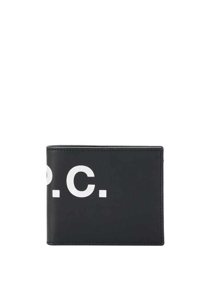 A.p.c. Branded Bifold Wallet - Black