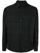 Martine Rose Tone-on-tone Check Shirt - Black