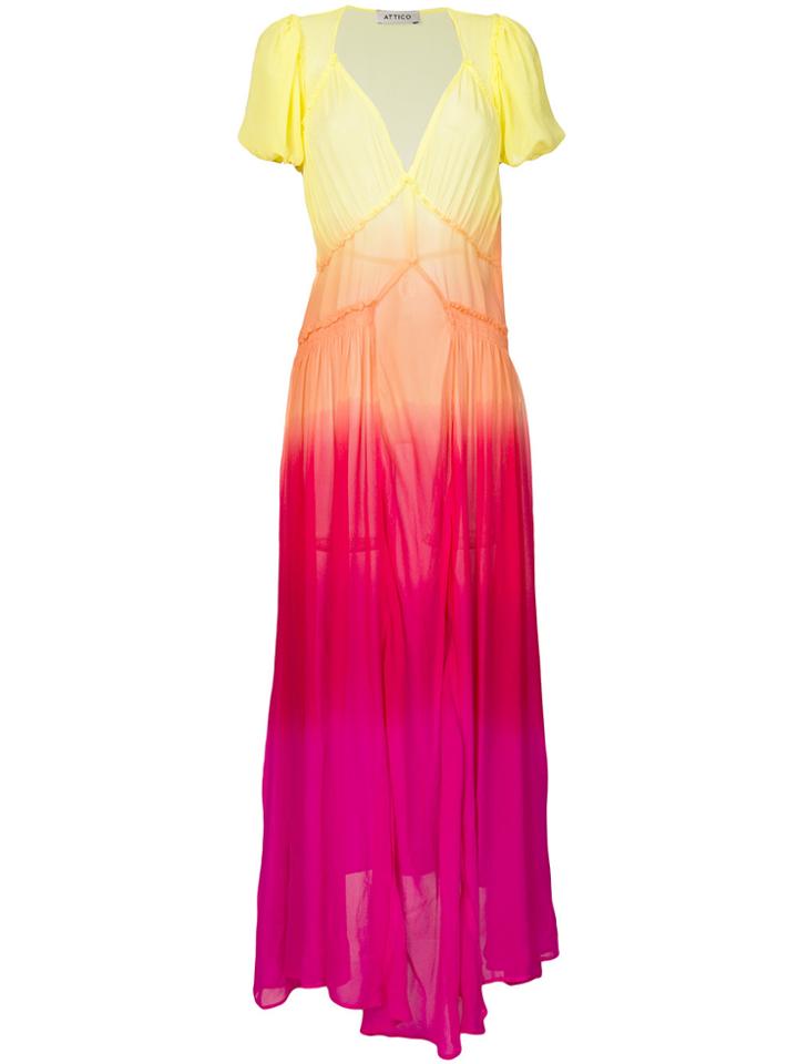 Attico Long Gradient Dress - Multicolour