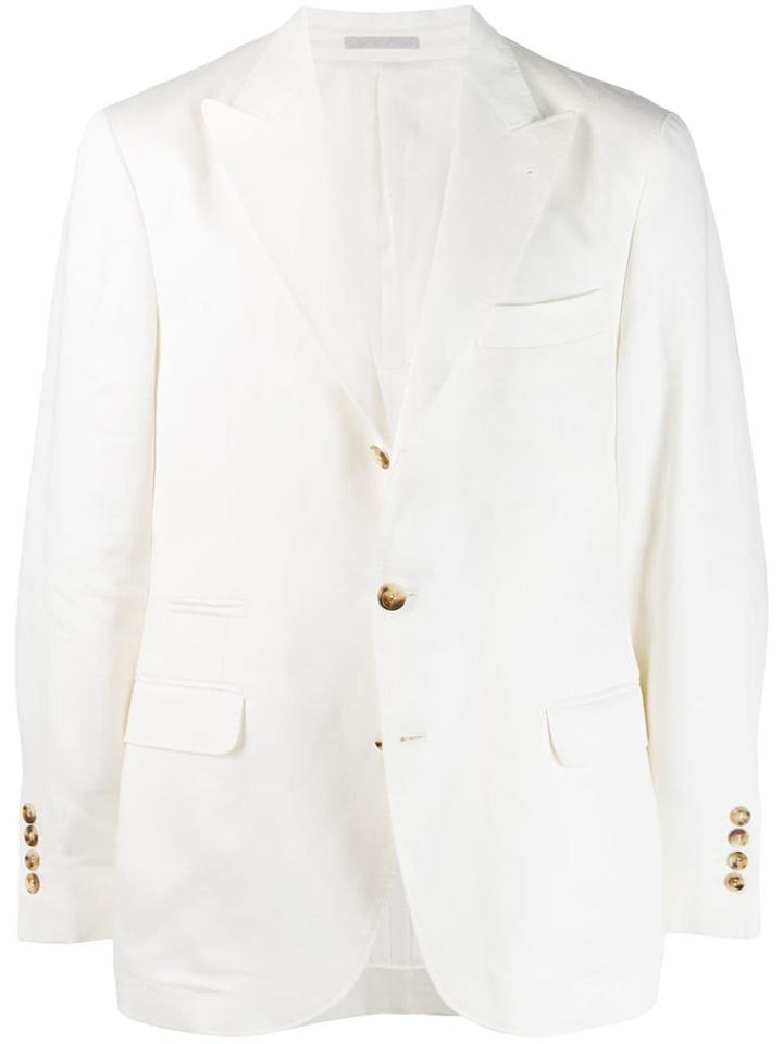 Brunello Cucinelli Classic Single-breasted Blazer - White