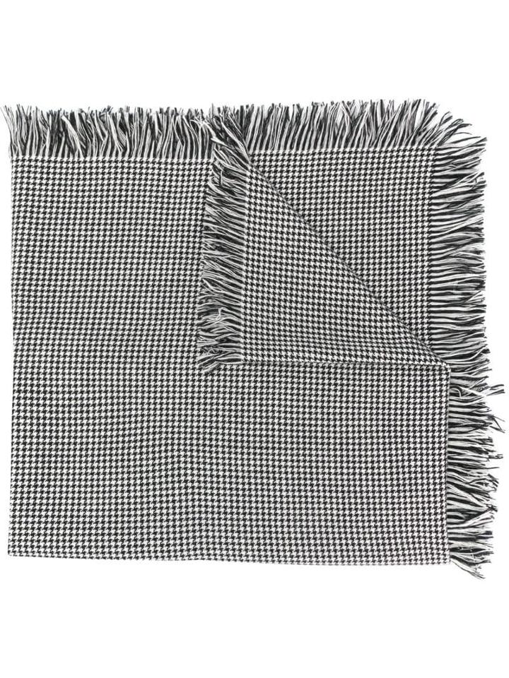 Loewe Houndstooth Print Scarf - Grey