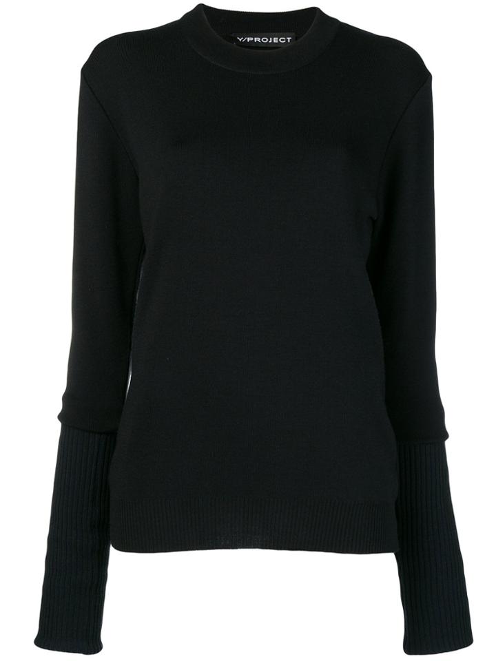 Y / Project Crew Neck Sweater - Black