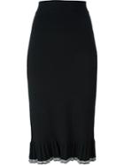 Marc Jacobs Striped Fluted Hem Skirt