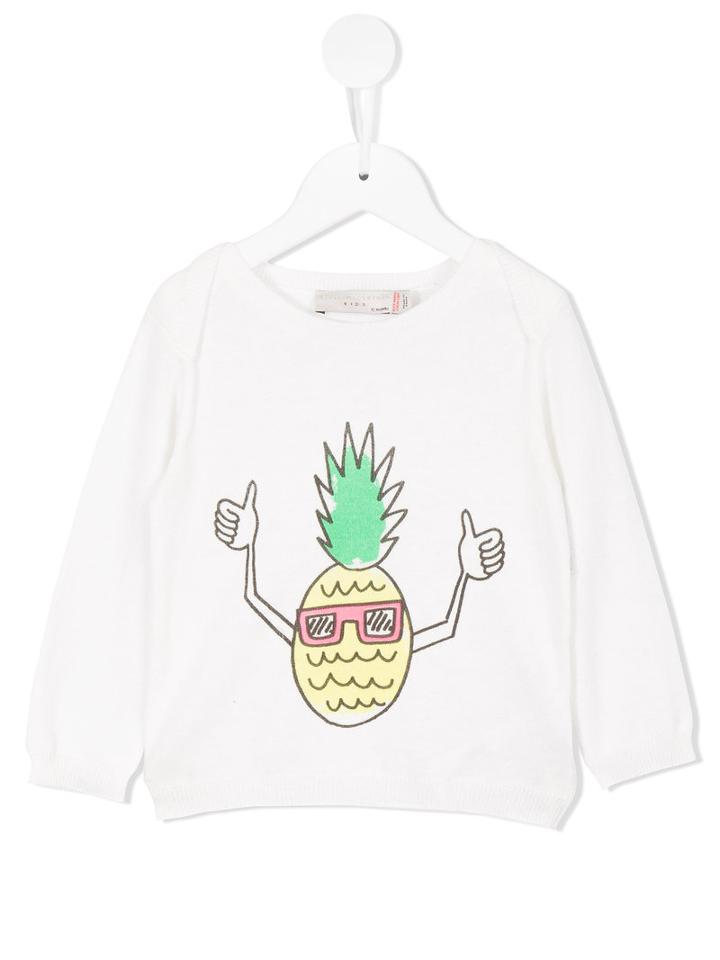 Stella Mccartney Kids - Pineapple Print Sweatshirt - Kids - Cotton - 6 Mth, White