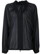 Ann Demeulemeester Drawstring Zip Blouse, Women's, Size: 38, Black, Silk