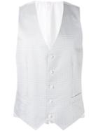 Canali - Micro Design Waistcoat - Men - Silk/cupro - 50, Nude/neutrals, Silk/cupro