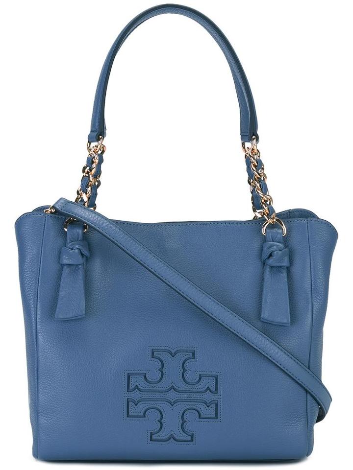 Tory Burch 'harper' Small Satchel, Women's, Blue, Leather