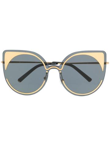 Linda Farrow Gallery Contrast Cat Eye Sunglasses - Black