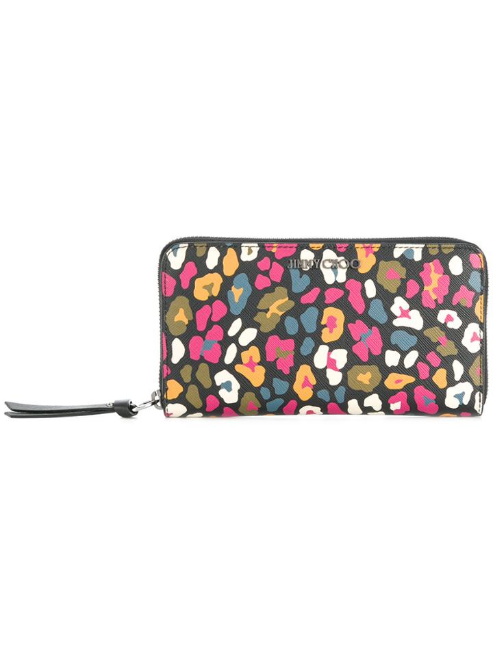 Jimmy Choo Pippa Leopard Print Wallet - Multicolour