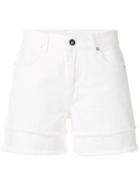Semicouture Raw Edge Shorts - White