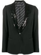 Karl Lagerfeld Sequin Embellished Blazer - Black
