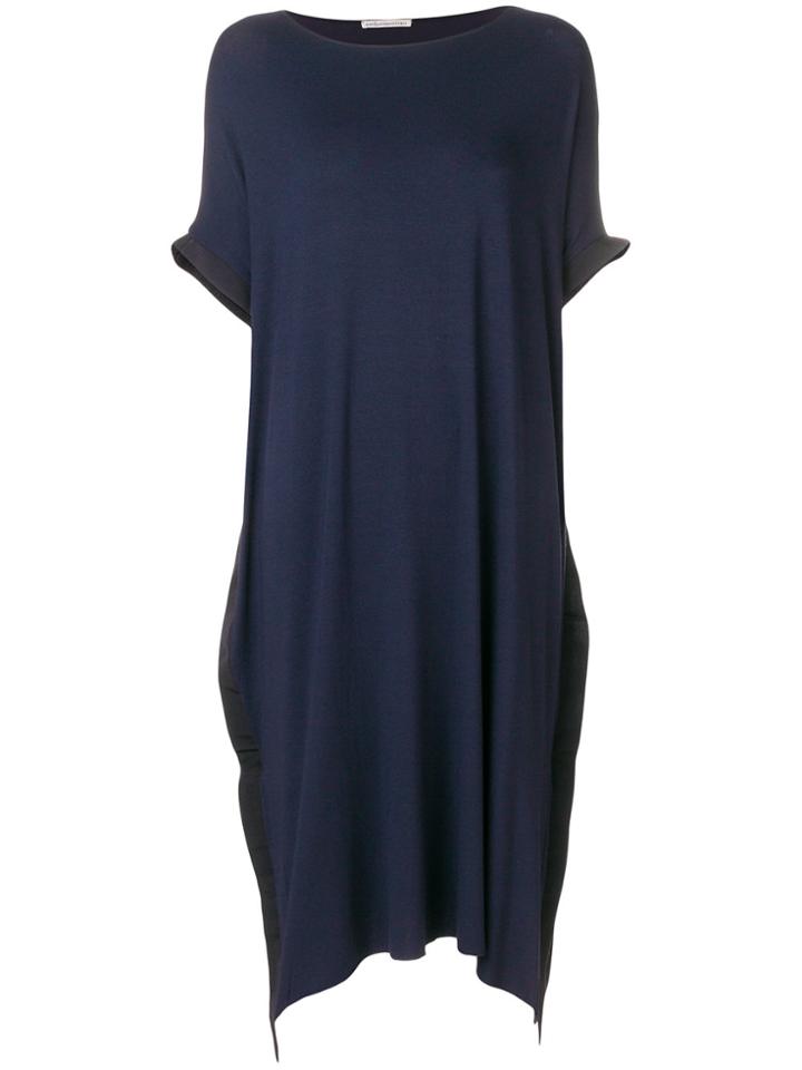 Stefano Mortari Draped Sweater Dress - Blue