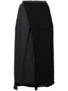 Vlas Blomme Knitted Detail Skirt - Black
