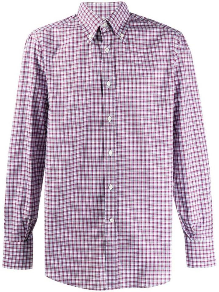 Brunello Cucinelli Check Fitted Shirt - Red