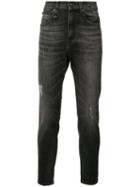 R13 Ripped Skinny Jeans, Men's, Size: 31, Black, Cotton/spandex/elastane
