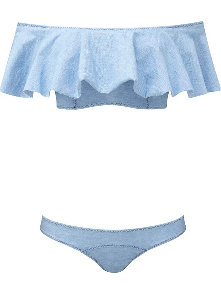 Lisa Marie Fernandez Flounce Bandeau Bikini