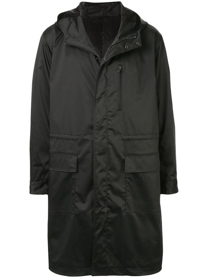 Knott Men Hooded Parka Coat - Black