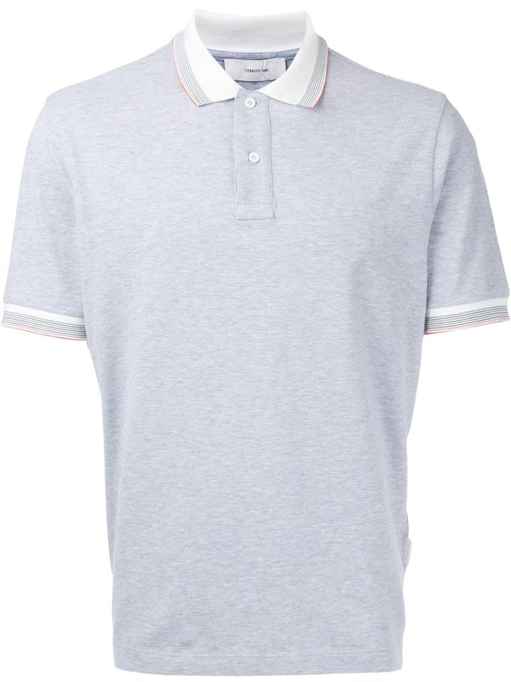 Cerruti 1881 - Short Sleeve Polo Shirt - Men - Cotton/spandex/elastane - Xl, Grey, Cotton/spandex/elastane