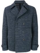 Harris Wharf London Double-breasted Peacoat - Blue