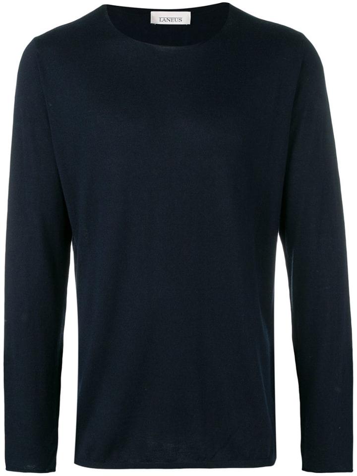 Laneus Long-sleeve Fitted Sweater - Blue