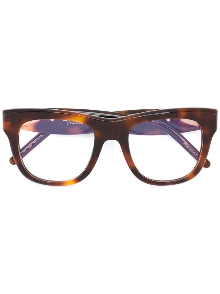 Pomellato Square Frame Glasses - Brown
