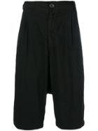 Primordial Is Primitive Drop Crotch Shorts - Black