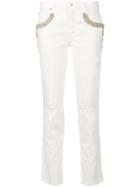 Ermanno Ermanno Embellished Pocket Jeans - White