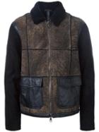 Giorgio Brato Panelled Jacket, Men's, Size: 50, Brown, Sheep Skin/shearling
