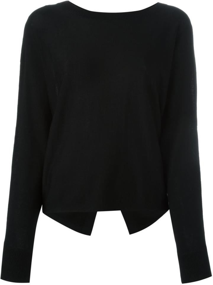 Vanessa Bruno Open Back Sweater, Women's, Size: Medium, Black, Merino