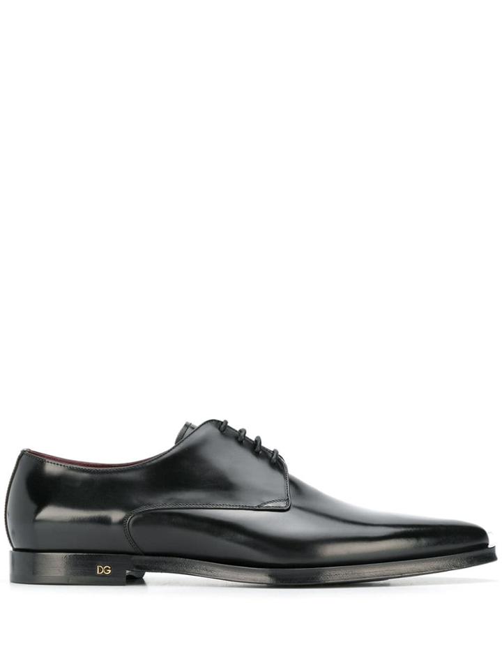 Dolce & Gabbana Pointed Toe Lace-up Shoes - Black