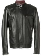 Dolce & Gabbana Buckle Collar Leather Jacket - Black