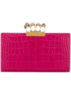 Alexander Mcqueen Four-ring Clutch Bag - Pink & Purple