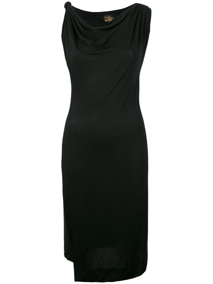 Vivienne Westwood Anglomania Draped Cocktail Dress - Black