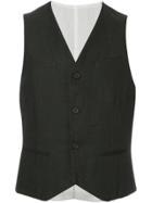 Bergfabel Checked Lightweight Waistcoat - Black